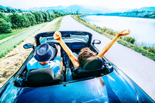 Roadtrip in einem Cabrio