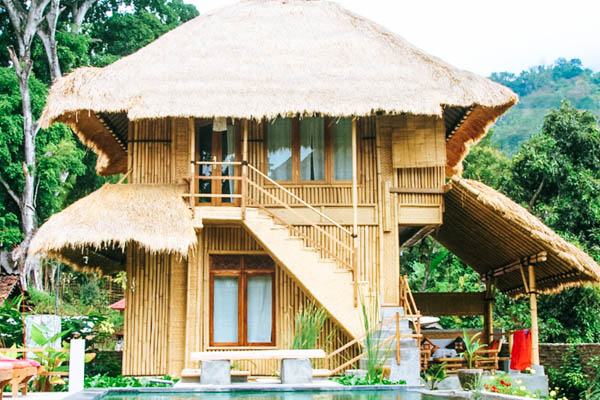 Bambushaus auf Bali