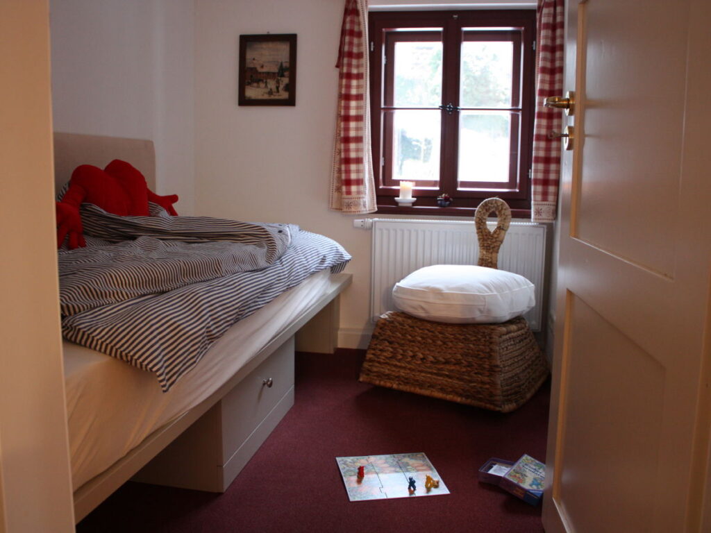 Schlafzimmer in der Ferienwohnung in der Sächsischen Schweiz