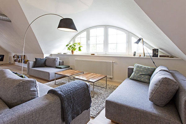 Gemütliche Sitzecke im Ferienhaus "Altes Schifferhaus"