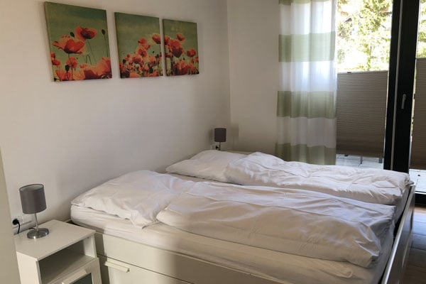 Schlafzimmer im Ferienhaus auf dem Müritz-Hof Knust