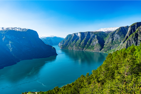 Blick über den Sognefjord in Norwegen
