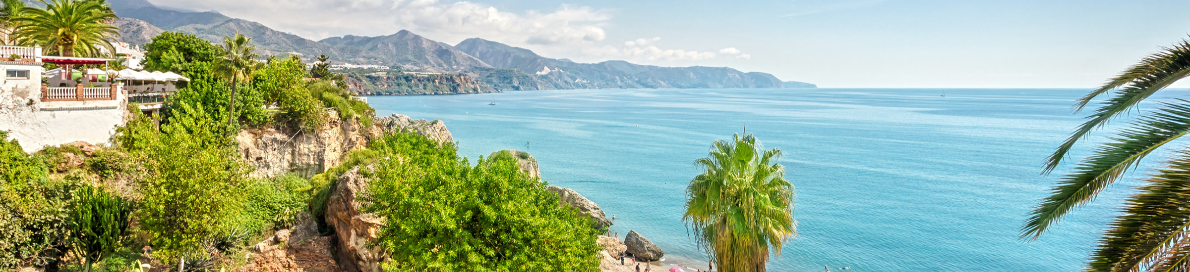 Meerblick in Nerja am Strand