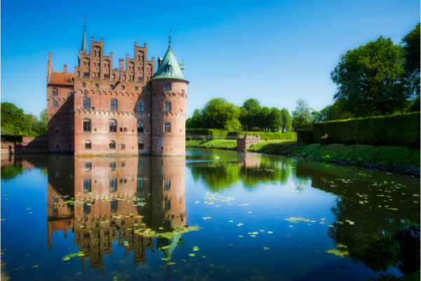 Egeskov Schloss auf Fünen in Dänemark