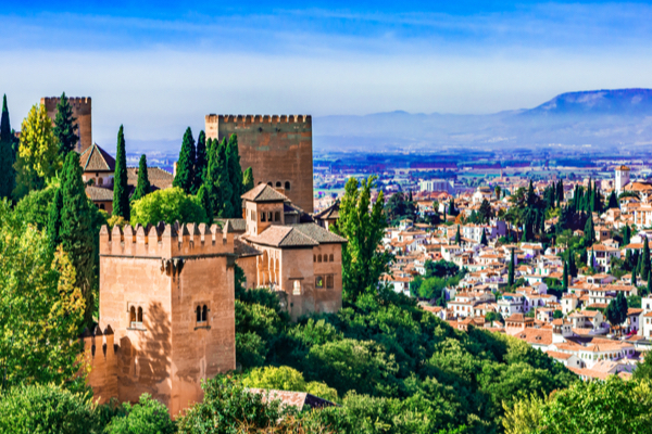 Blick über Granada in Andalusien