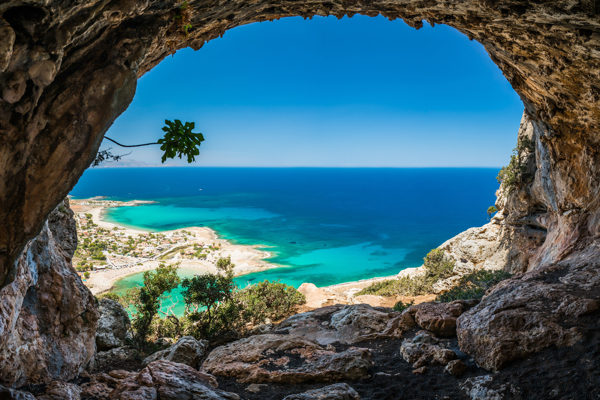 Blick auf das Meer auf Kreta