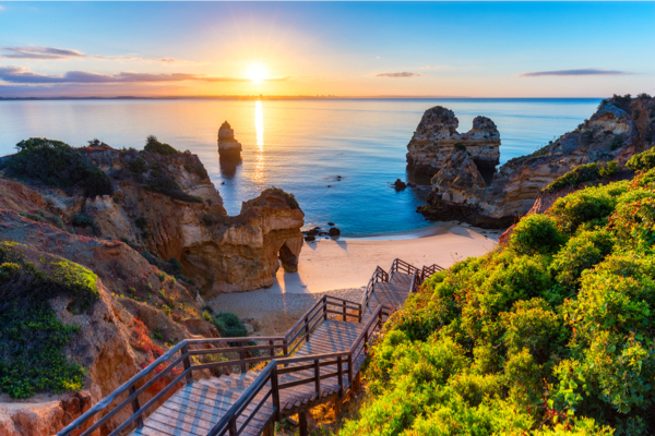 Camilo Beach an der Algarve in Portugal