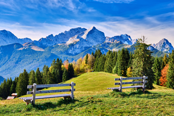 Aussichtspunkt auf dem Eckbauer bei Garmisch-Partenkirchen