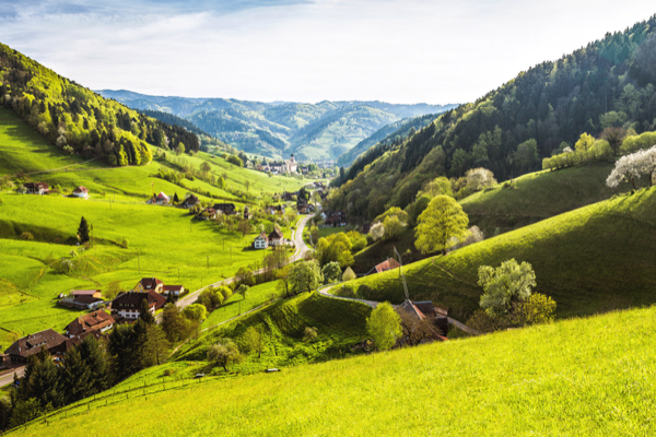 Münstertal im Schwarzwald und die umliegende Landschaft