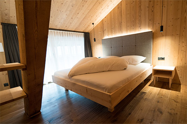 Schlafzimmer in der Ferienwohnung Hayloft Mountain